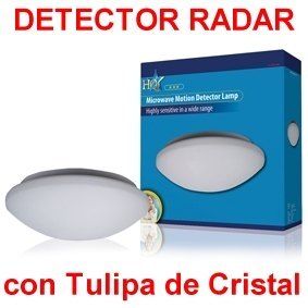 Base Plafon Pirla 80 con Detector Por Radar microondas Sin Cristal